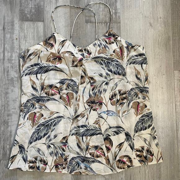 Madewell 100% silk spaghetti strap floral top size medium - Picture 5 of 9